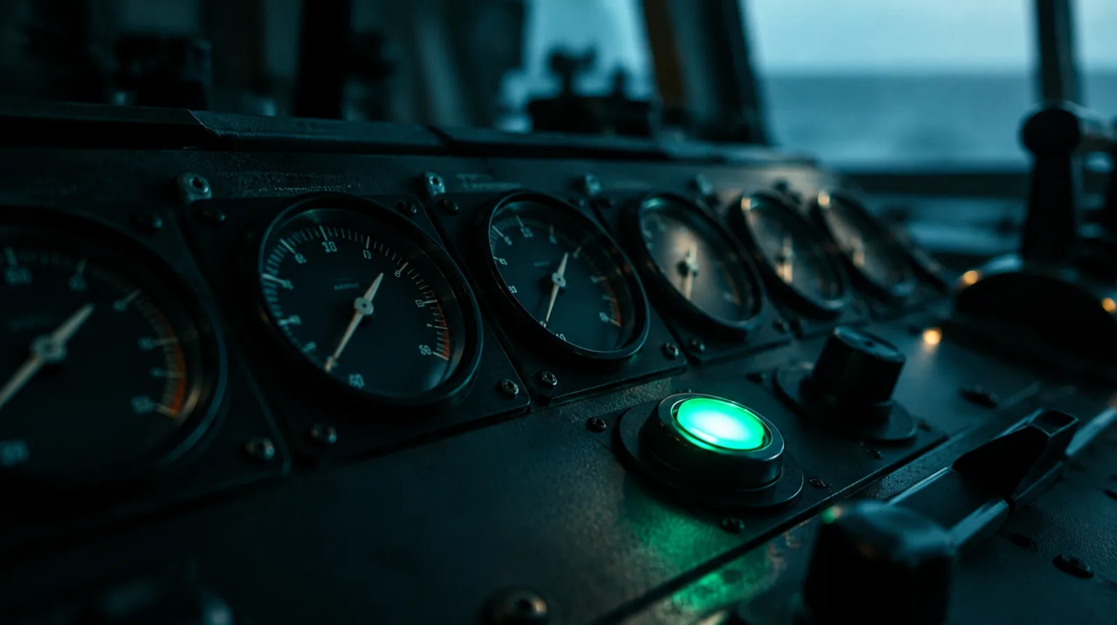 An approval control on a console. Illustrative, no live system.